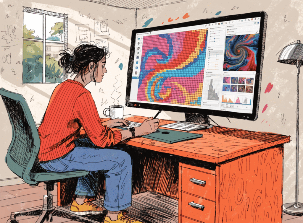 diamond painting design app interface