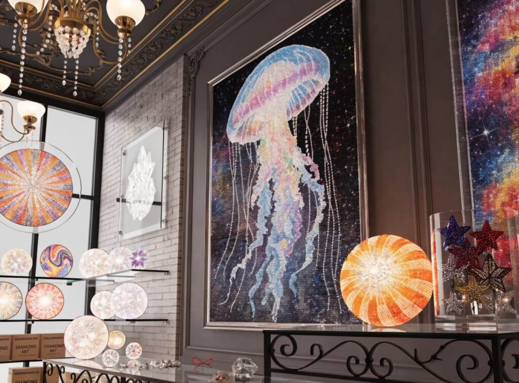 finished diamond painting frame